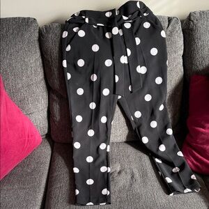 Polka Dot Black and White Women's Pants